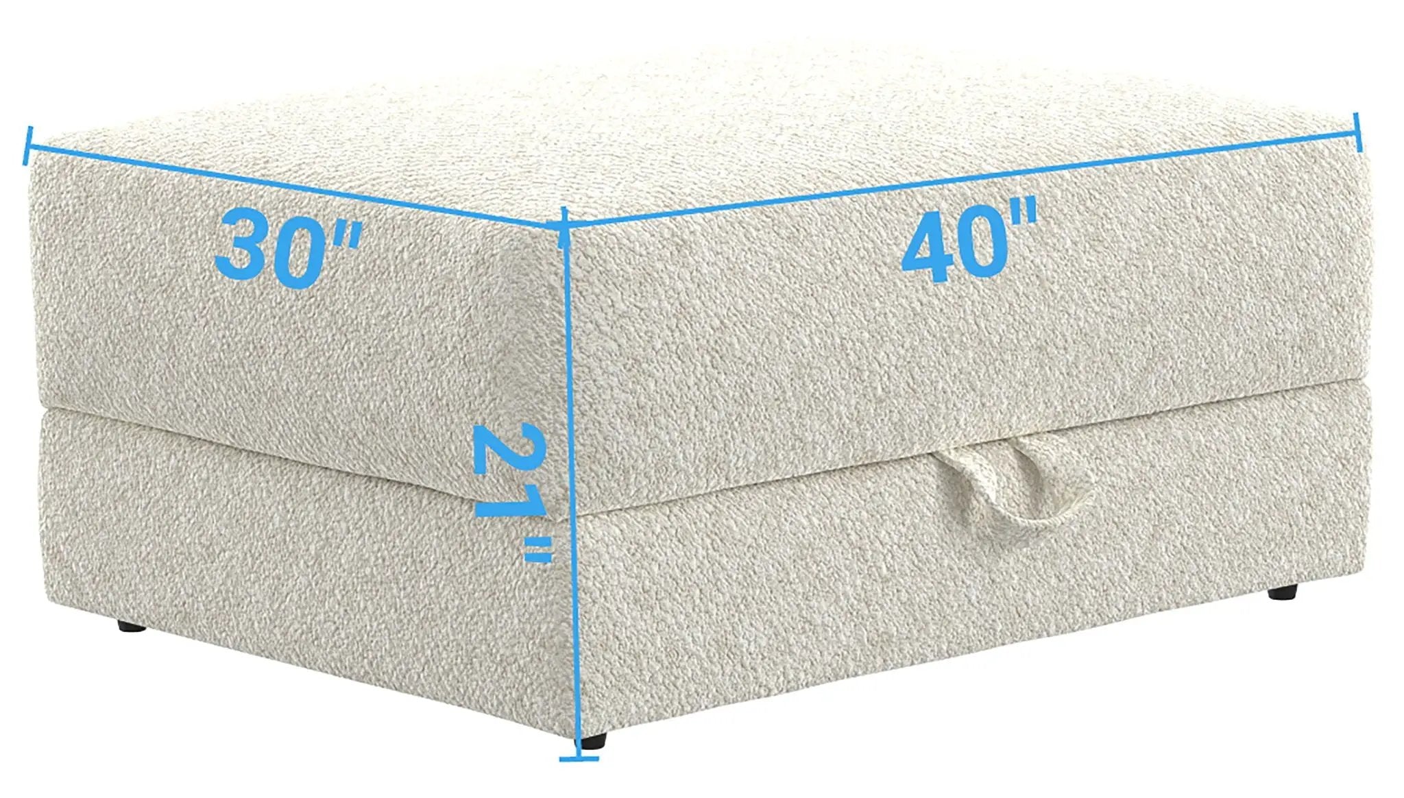 Jazzy - Storage Ottoman - Bone by Unique Piece Furniture