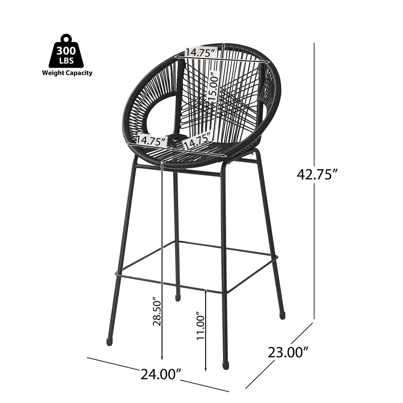 Ferrara Outdoor Patio Barstool (Set of 2) by HouseOfZazla