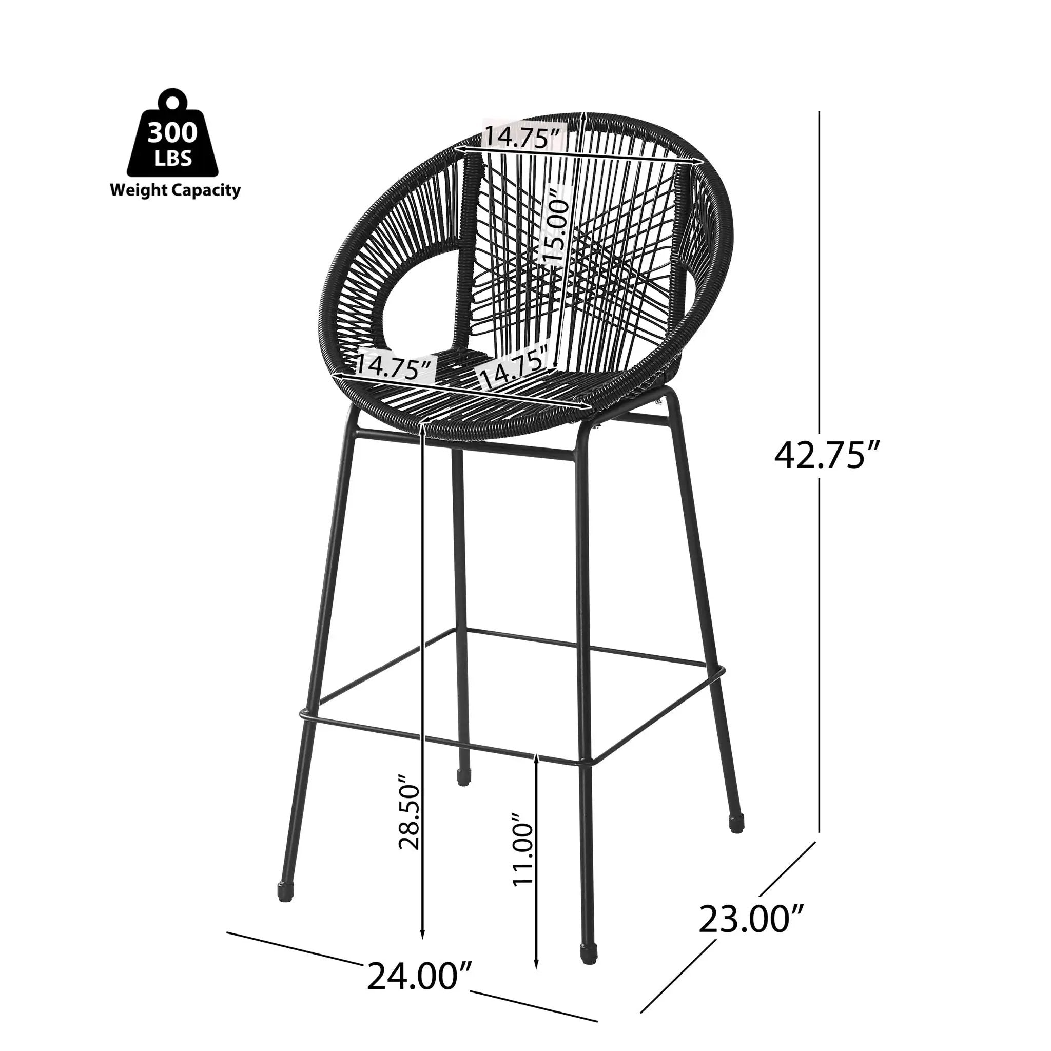 Ferrara Outdoor Patio Barstool (Set of 2) by HouseOfZazla