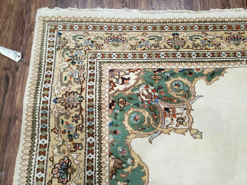 6' X 9' Vintage Handmade India Open Field Tribal Wool Rug Carpet Medallion Nice by Jewel Rugs