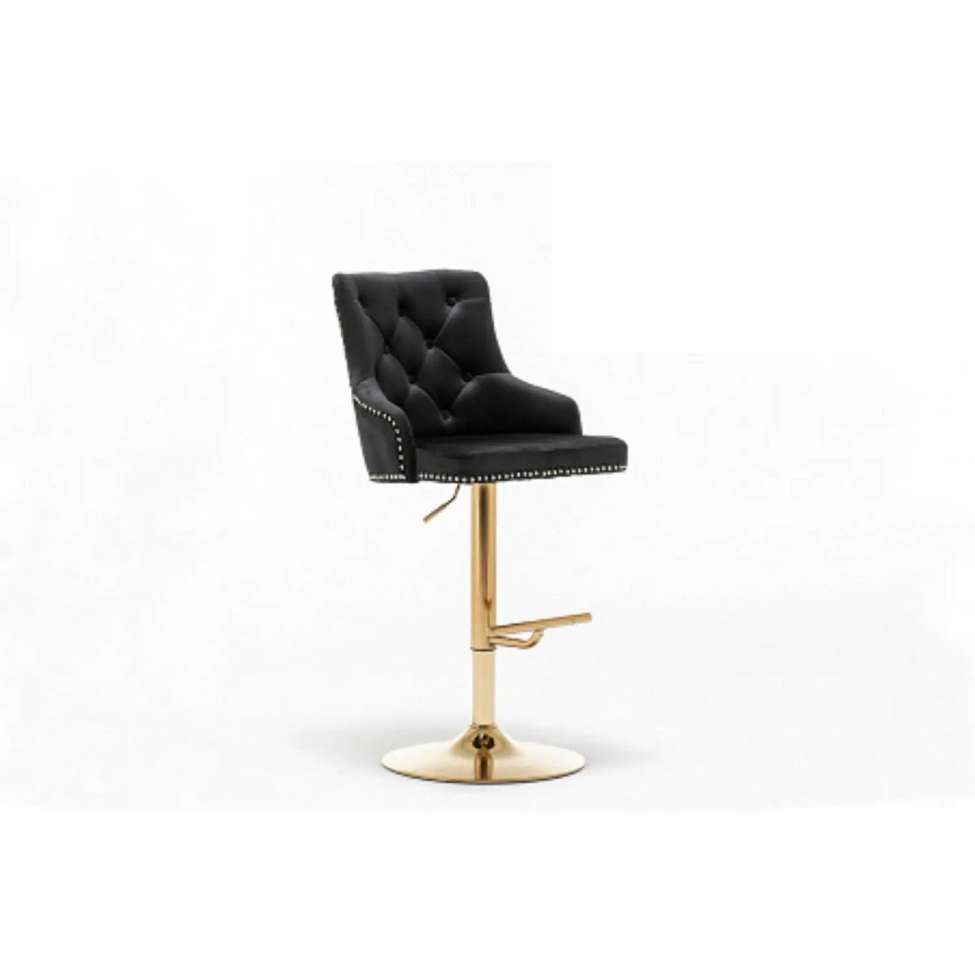 Adjustable Swivel Bar Stool With Nailhead Trim (Set of 2) by HouseOfZazla