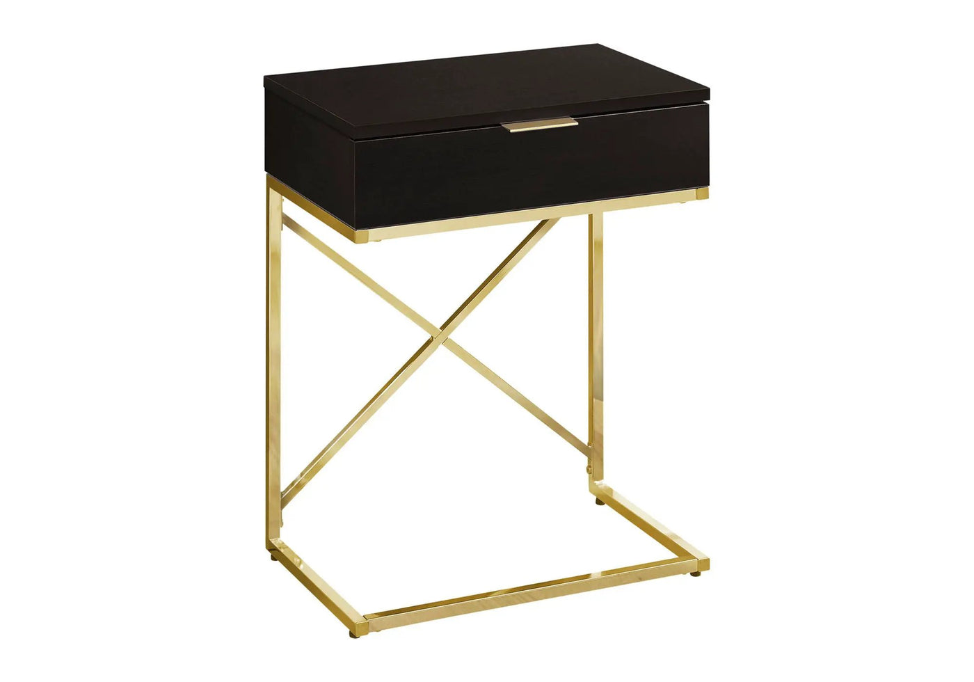 Accent Side Table with Storage Drawer, Spacious Tabletop, Contemporary Design by HouseOfZazla