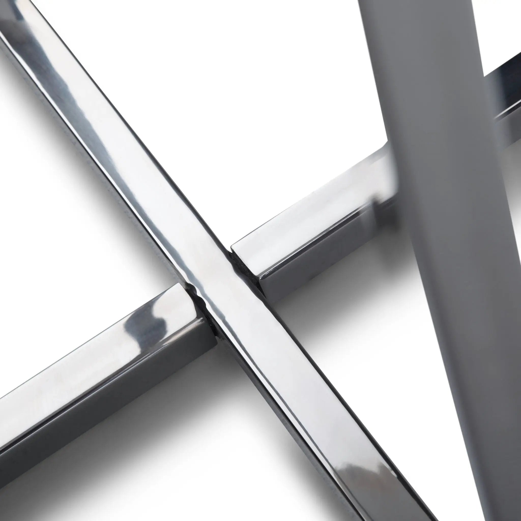 Marsden - Side Table With Polished Base - White / Silver by Unique Piece Furniture