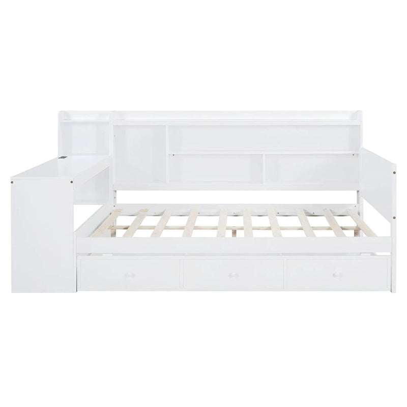 Daybed With 3 Drawers USB Ports And Desk by HouseOfZazla