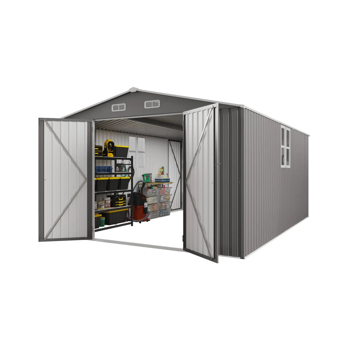 Outdoor Storage Shed With Lockable Doors by HouseOfZazla