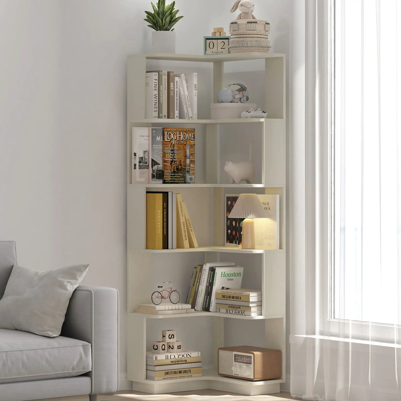 L-Shaped Corner Bookshelf by HouseOfZazla