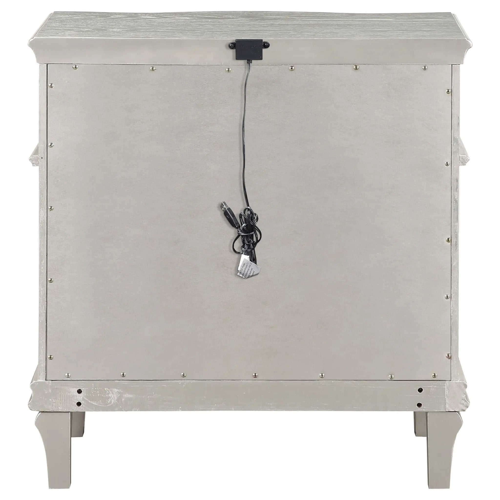 Evangeline 3-drawer Nightstand Silver Oak by Unique Piece Furniture