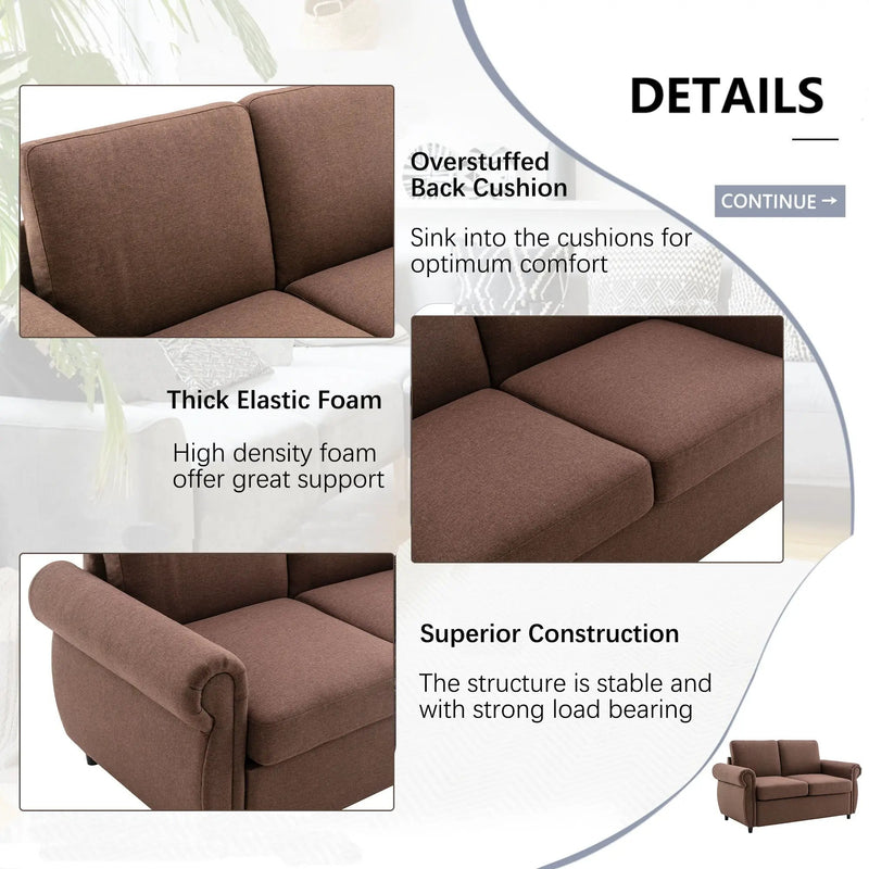 Pull Out Sofa Bed Loveseat Sleeper With Twin Size Memory Mattress With Two USB Ports For Living Room Spaces by HouseOfZazla