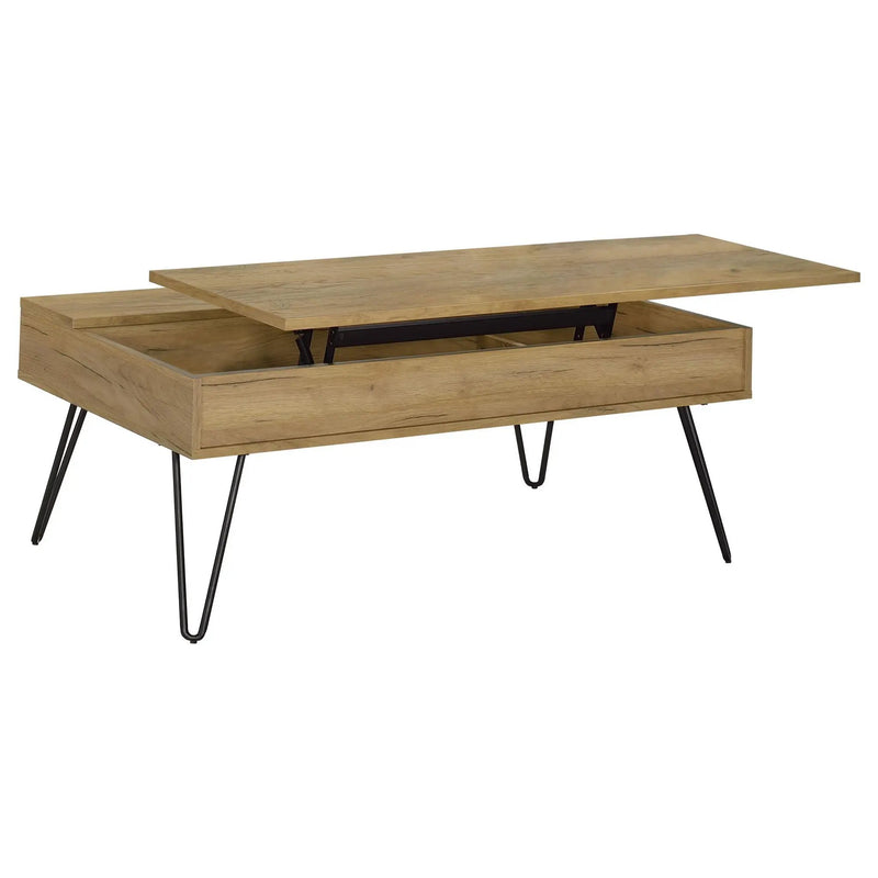 Fanning 3-piece Lift Top Coffee and End Table Set Golden Oak by Unique Piece Furniture