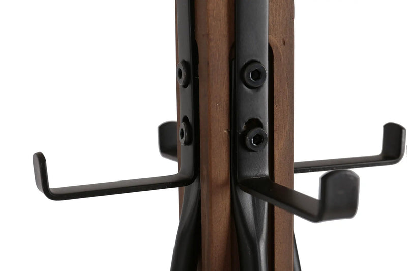 Reclaimed Wood And Metal Freestanding Coat Rack With Hooks Use In Bedroom, Living Room - Natural by Unique Piece Furniture
