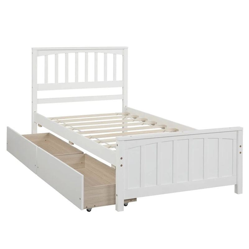 Platform Bed With Two Drawers by Unique Piece Furniture