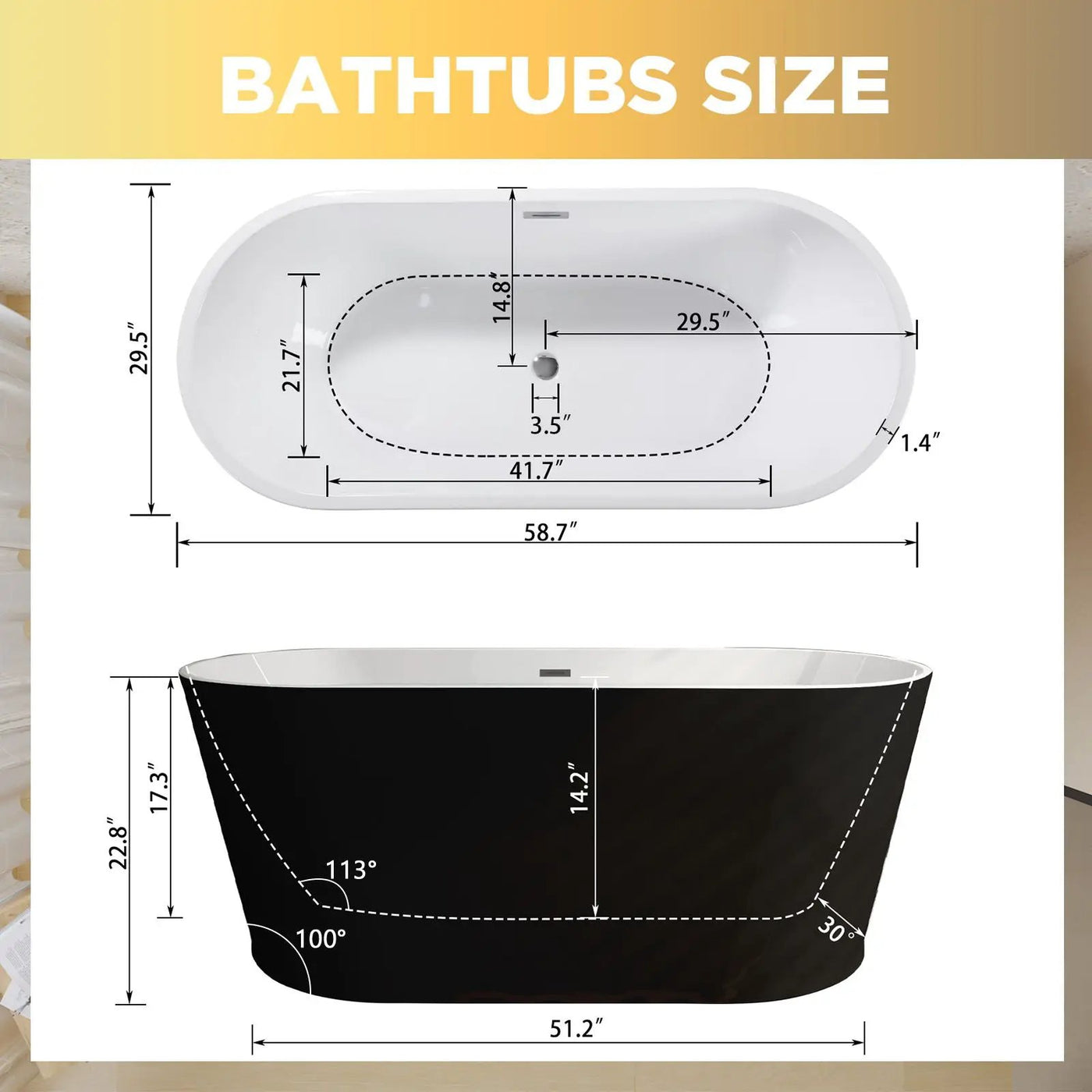 Glossy Freestanding Bathtub With Toe Tap Drain by HouseOfZazla
