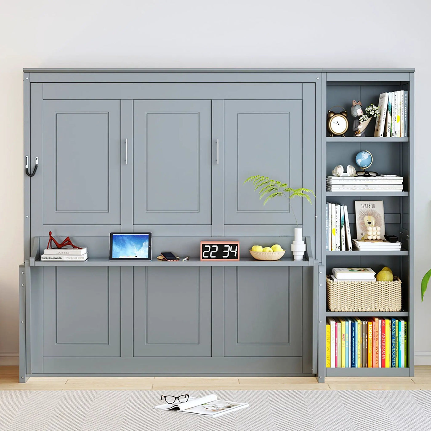 Sturdy Murphy Bed With Desk And Bookshelf by Unique Piece Furniture