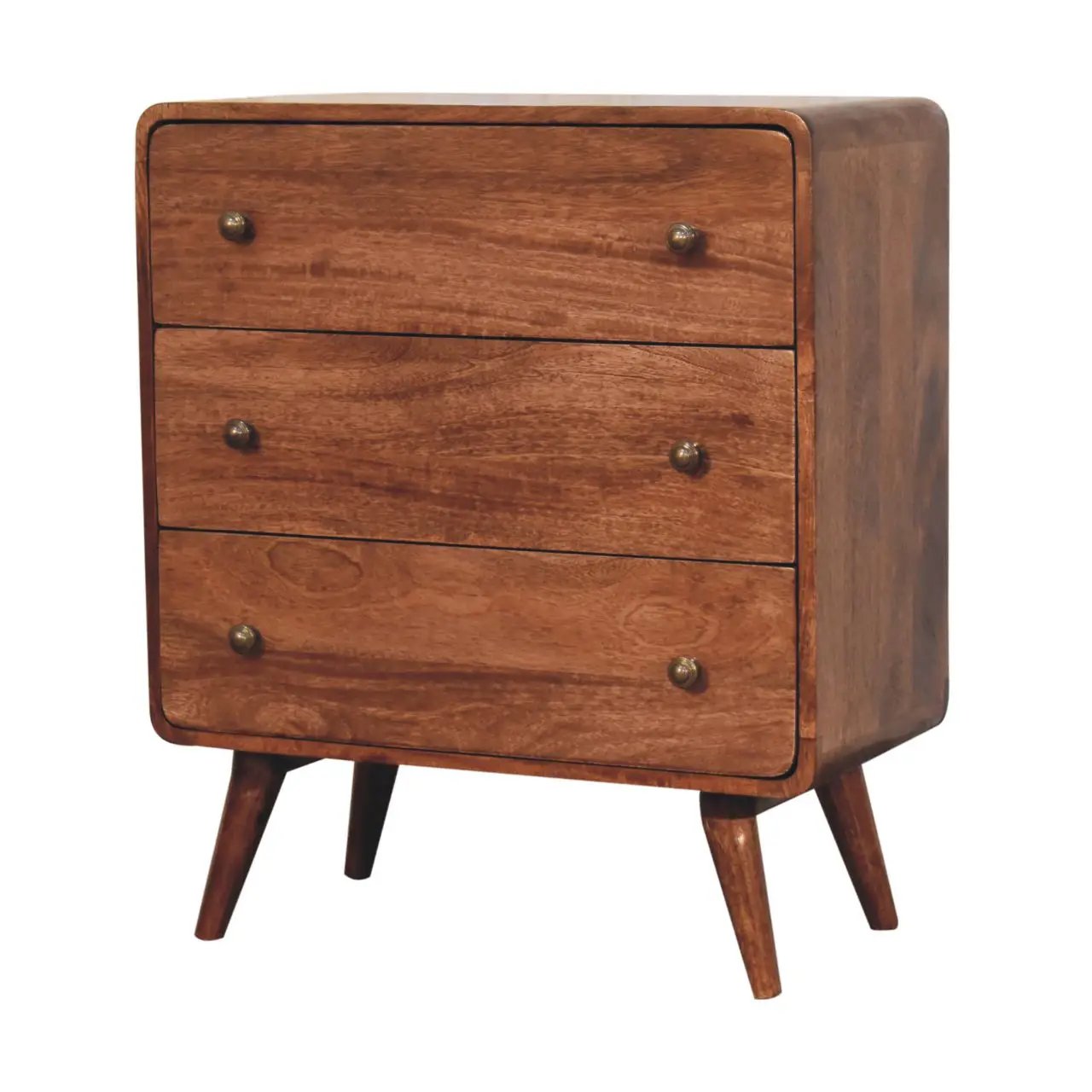 Solid Wood Curved Honey Dresser by HouseOfZazla