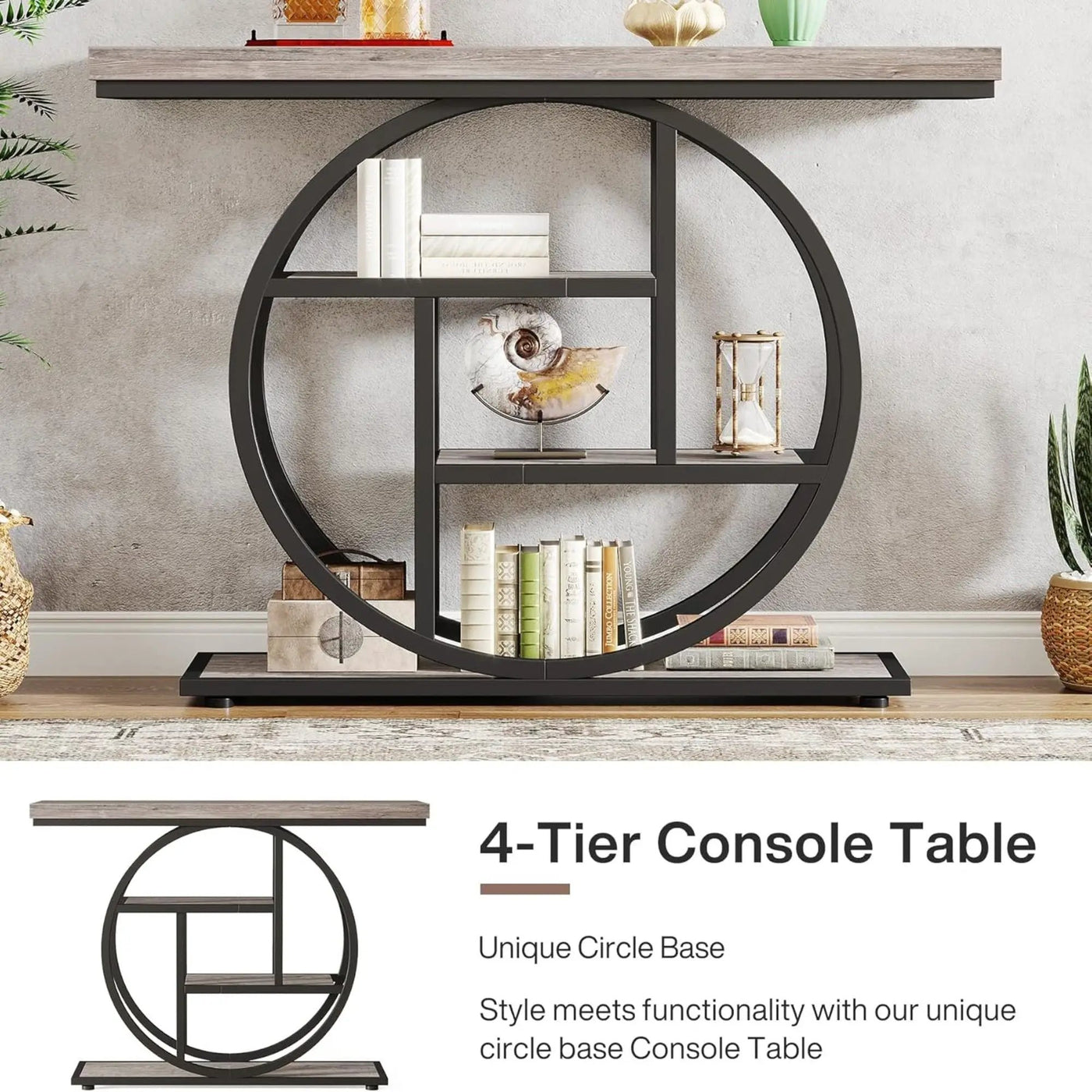 Console Table With 4 Tier Design For Living Hallway by HouseOfZazla