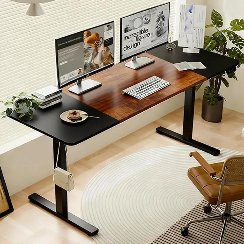 55"×24" Black & Rustic Electric Standing Desk by HouseOfZazla