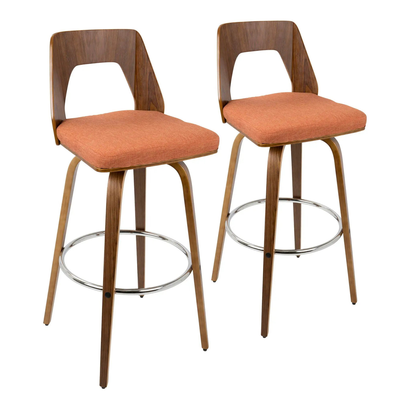 Trilogy - Mid Century Modern Barstool (Set of 2) by HouseOfZazla