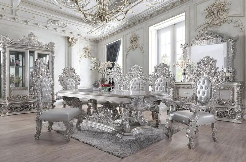 Valkyrie - Side Chair (Set of 2) - Synthetic Leather & Antique Platinum by Unique Piece Furniture