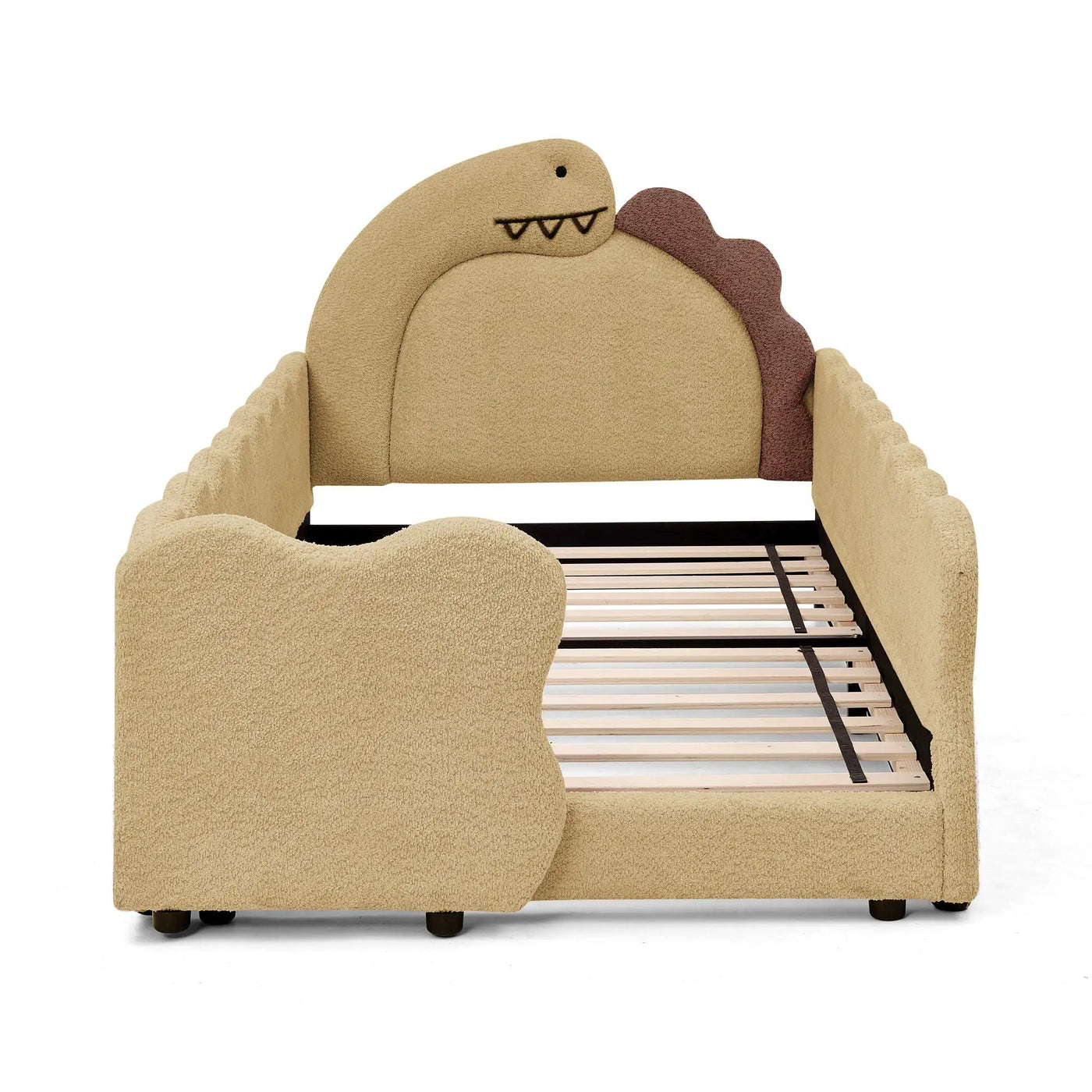 Cute Dinosaur Shaped Bed With Safety Guardrail, Toddler Frame by HouseOfZazla