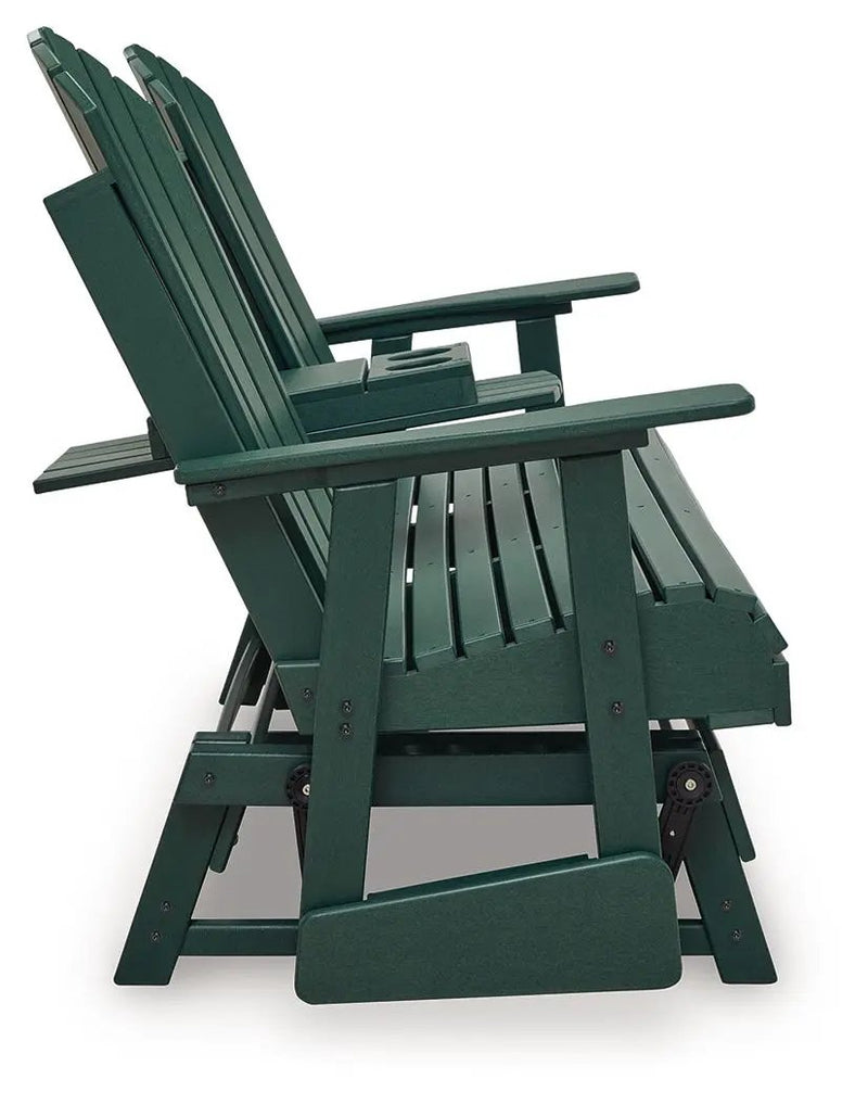 Shell Beach - Loveseat Glider - Green by Unique Piece Furniture