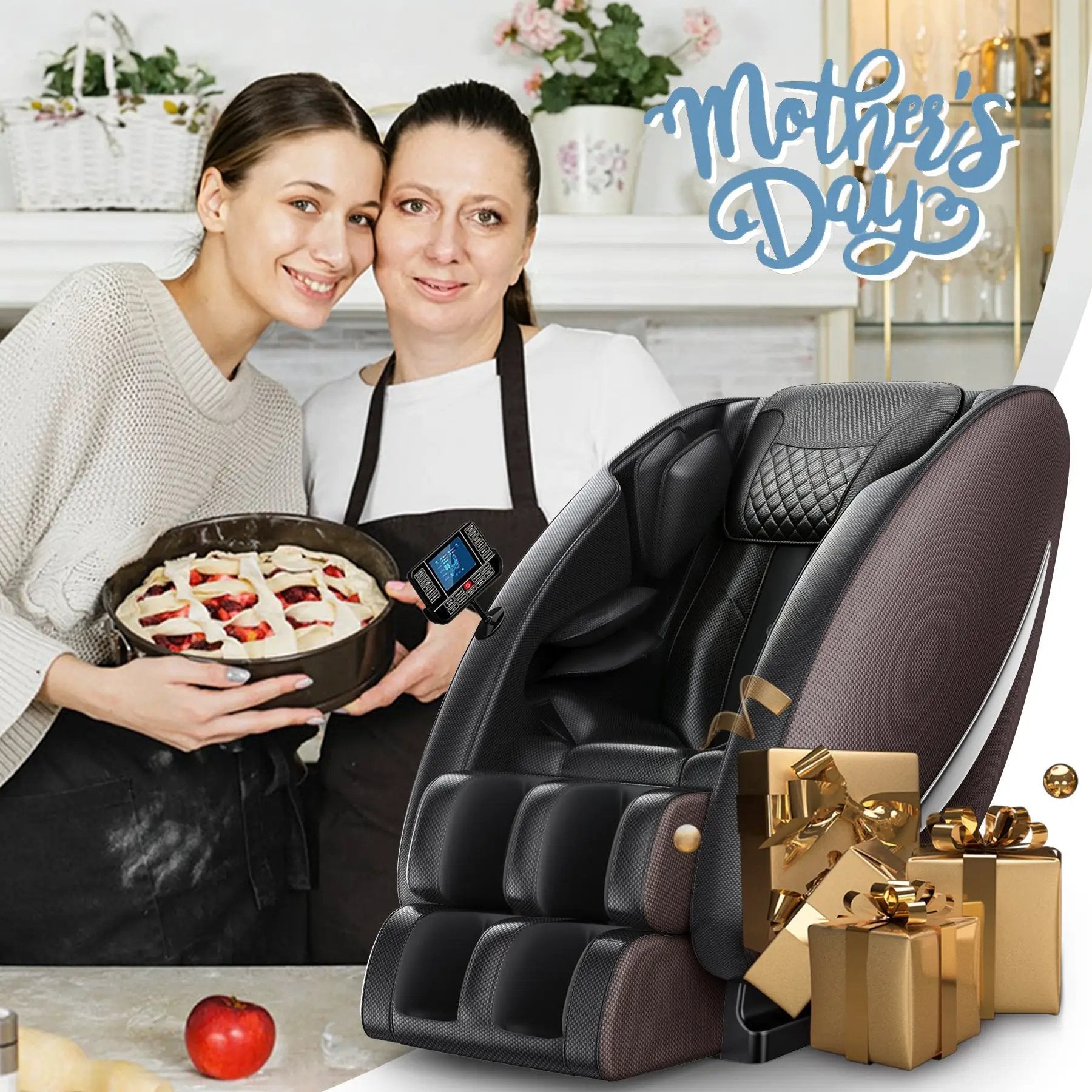 Massage Chair Recliner With Zero Gravity and Full Body Air Pressure by HouseOfZazla