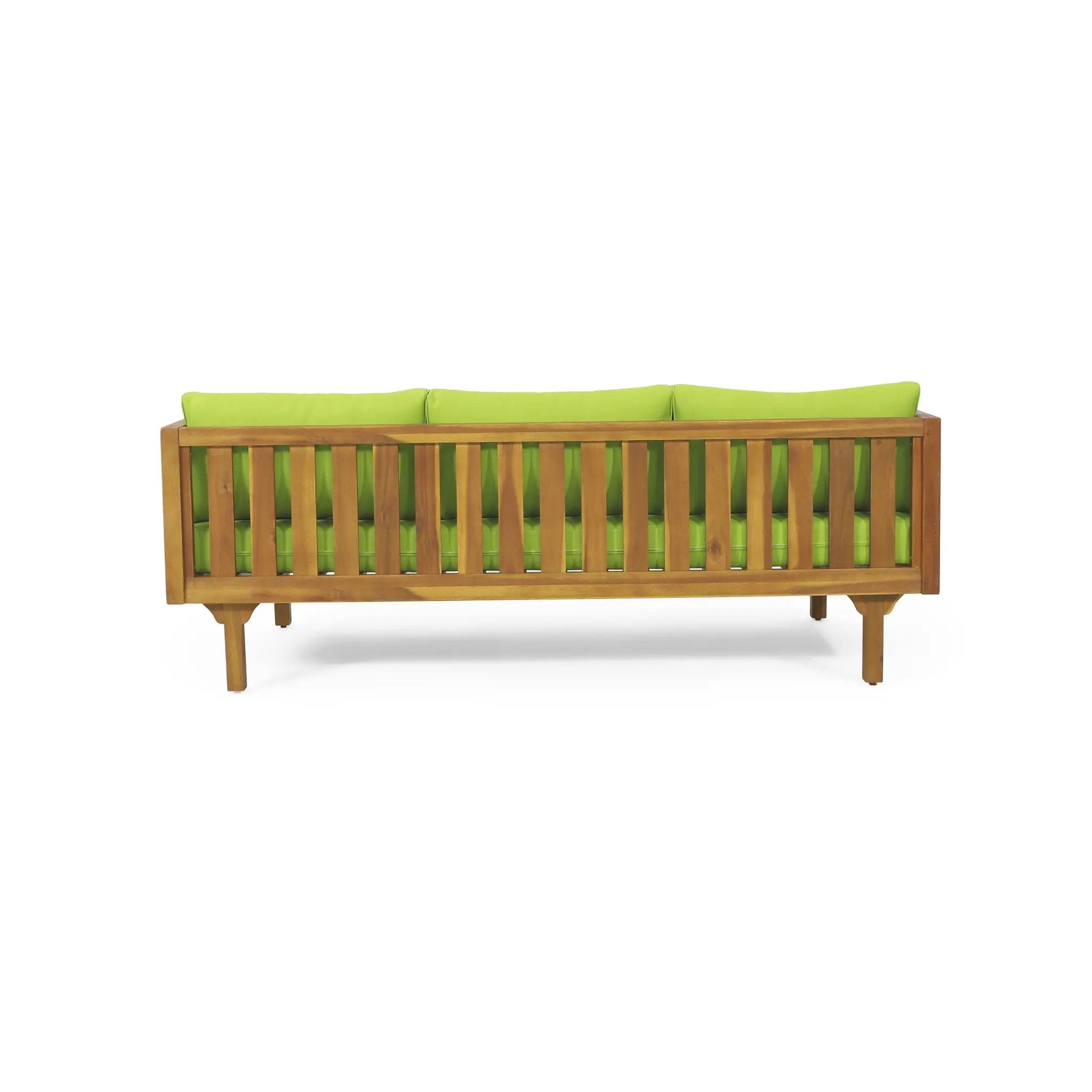 Claremont 3 Seater Daybed Teak Acacia Wood Water Resistant Cushions by HouseOfZazla