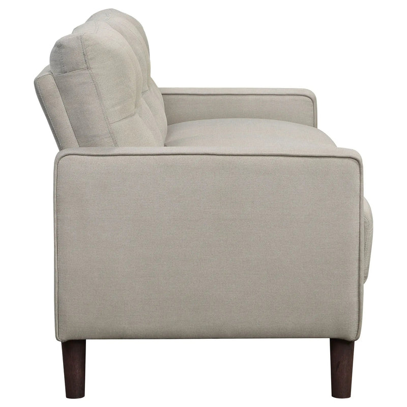 Harvey - 2 Piece Upholstered Tufted Sofa Set - Beige