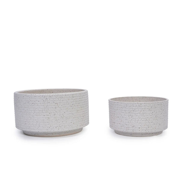 2 Pieces Flowerpot, Planter For Patio, Garden Or Windowsills - Milk White