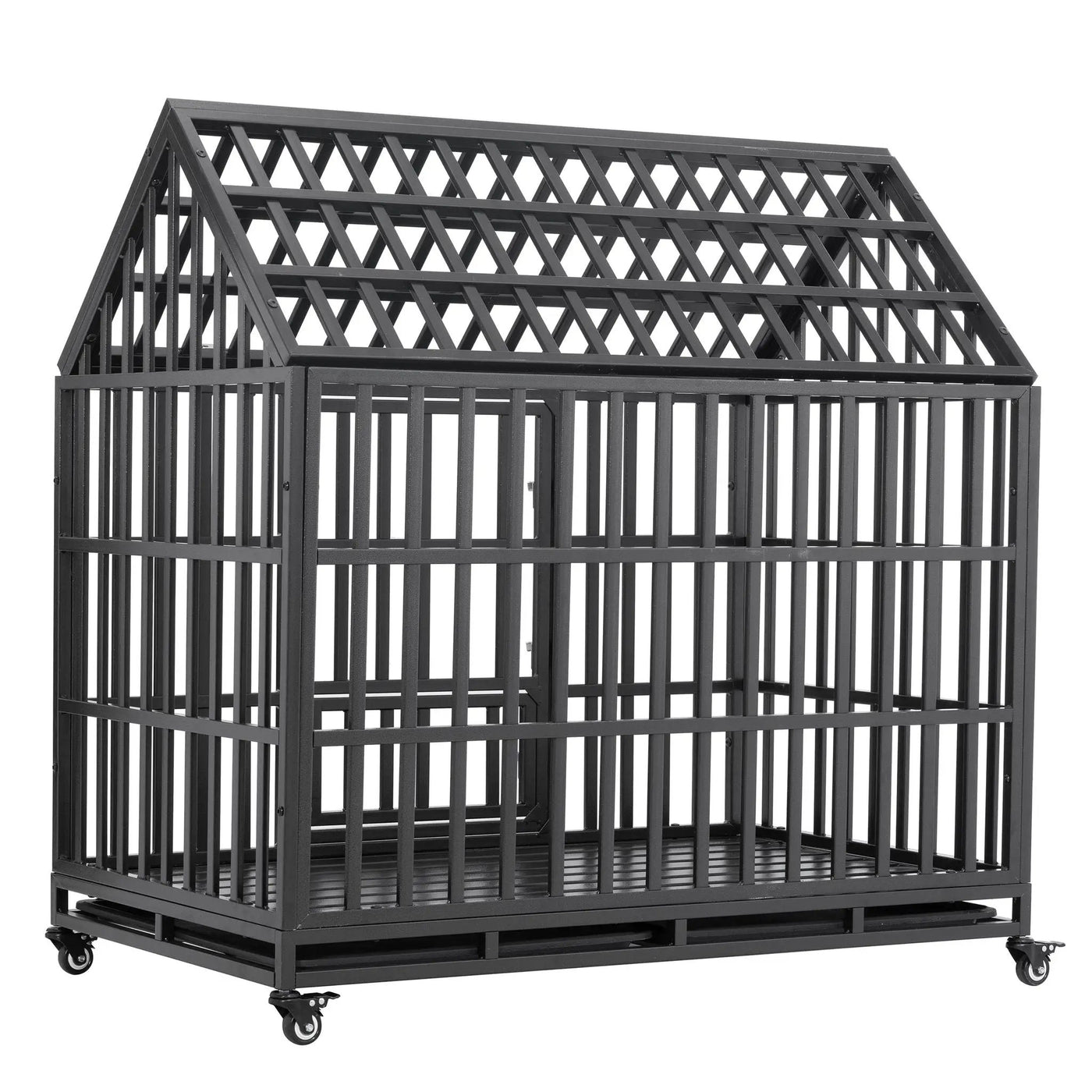 Heavy Duty Dog Crate Lockable Wheels by HouseOfZazla