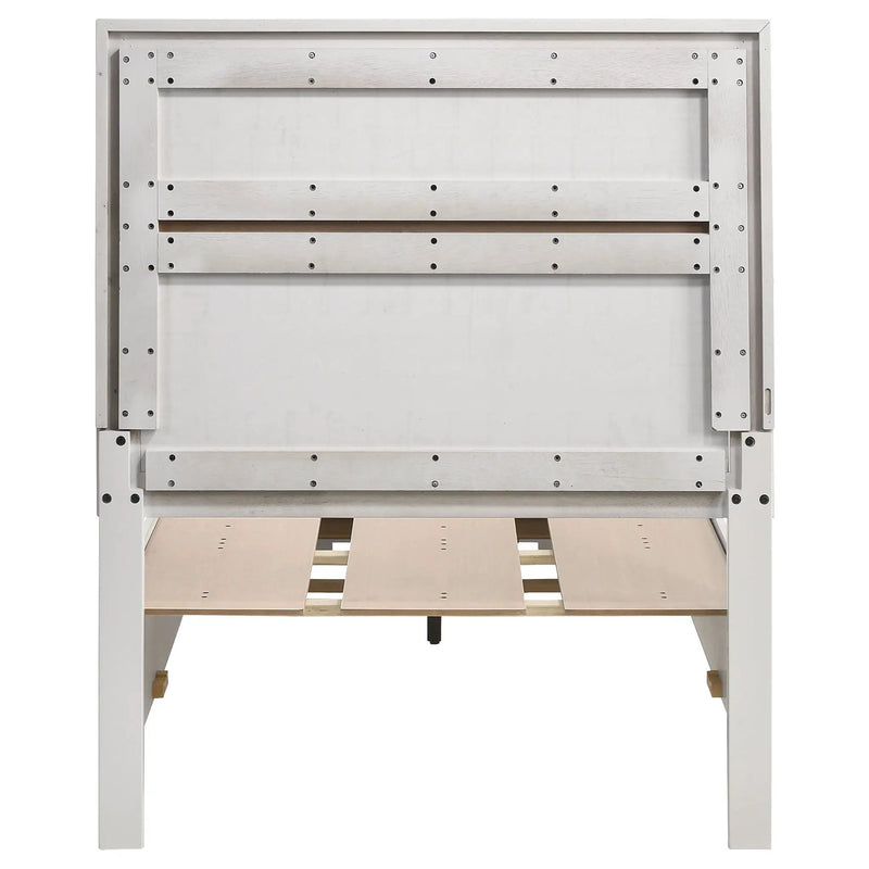 Miranda 51-inch Wood Twin Storage Panel Bed White by Unique Piece Furniture