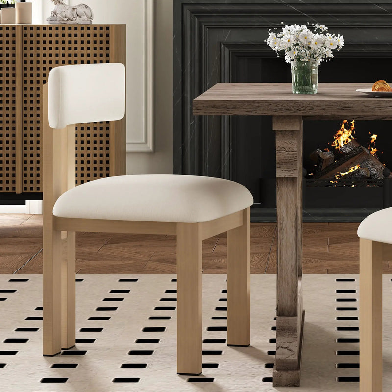 7 Piece Dining Set With Upholstered Armless Chairs And Table by HouseOfZazla