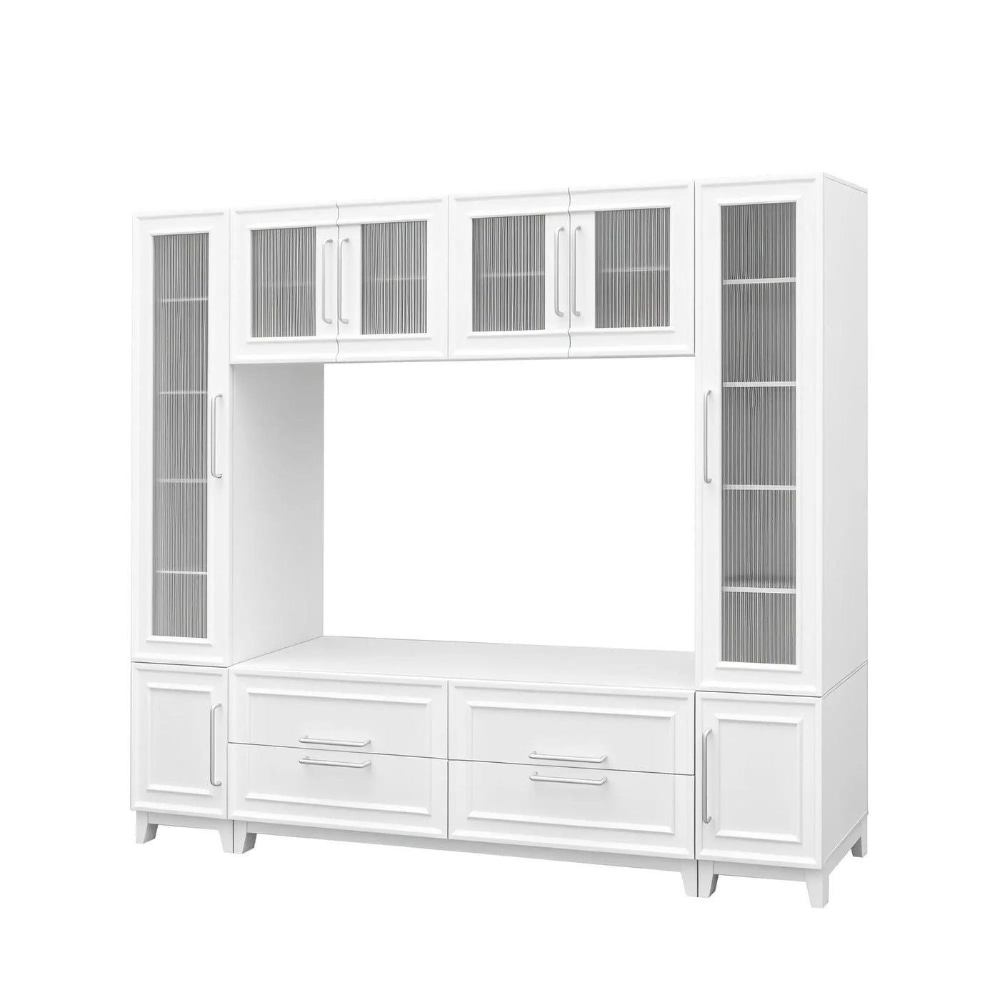 Wall Unit Modern Entertainment Center With Glass Doors by HouseOfZazla