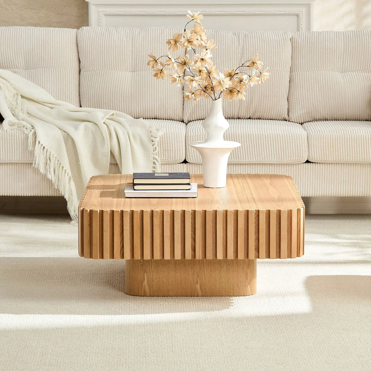31.5 Inch Modern Handcraft Drum Coffee Table by HouseOfZazla