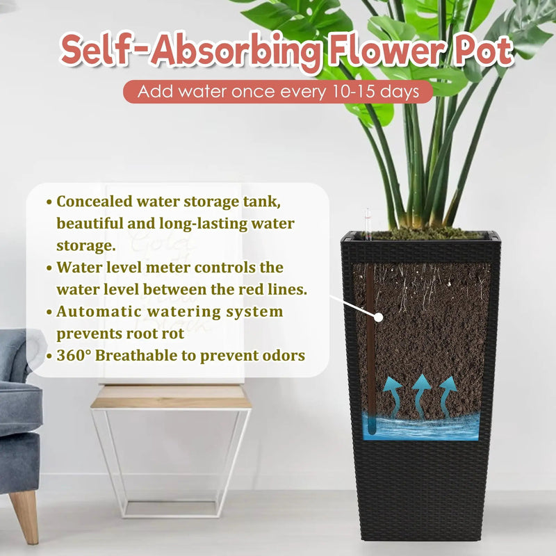 Indoor Outdoor Planter With Automatic Watering System by Unique Piece Furniture