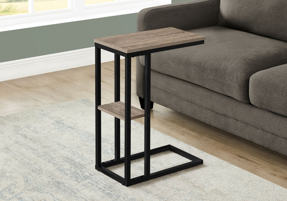C-Shaped Marble Look Accent Table with Metal Frame - Multiple Colors, photo 4 of 20