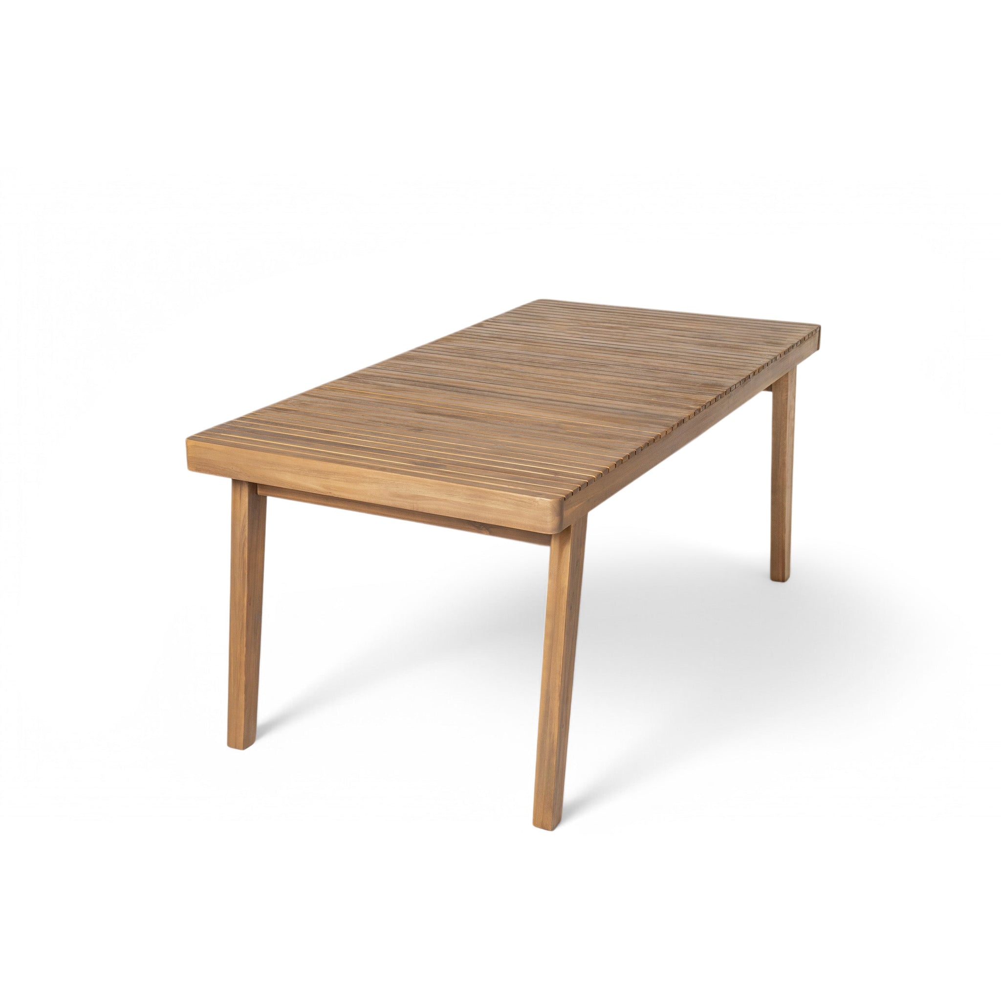 7-Piece Outdoor Patio Dining Set, 69" Acacia Wood Rectangular Table & 6 Chairs by HouseOfZazla