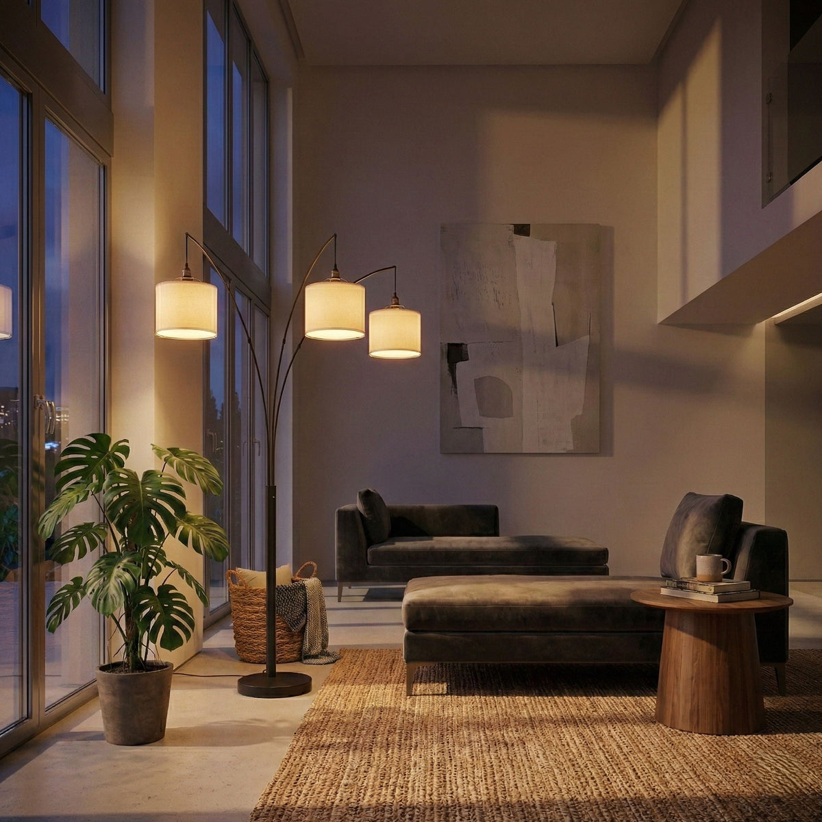 Royal 3 Arm Arc Floor Lamp, photo 8 of 9