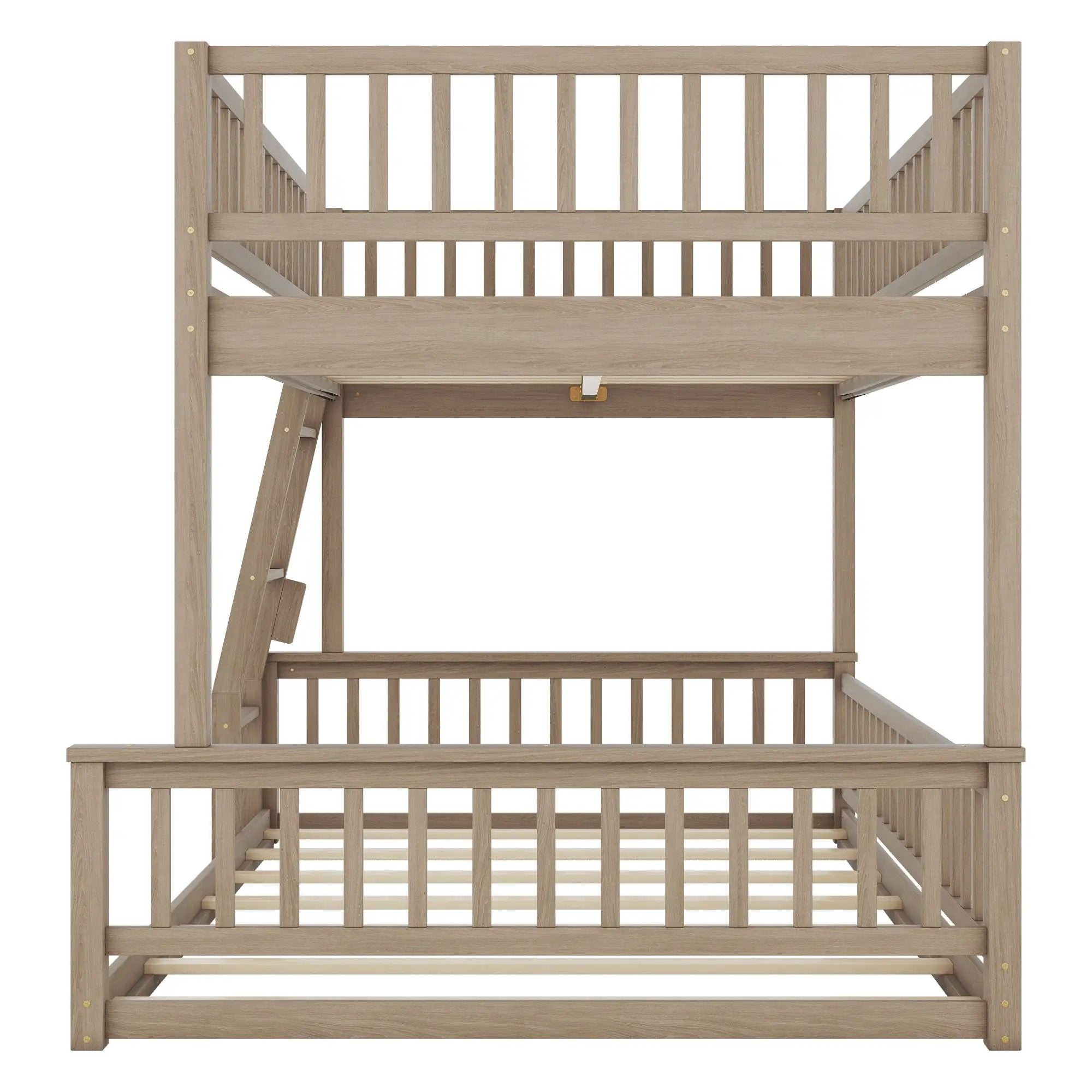 Bunk Bed With Ladder And Guardrails
