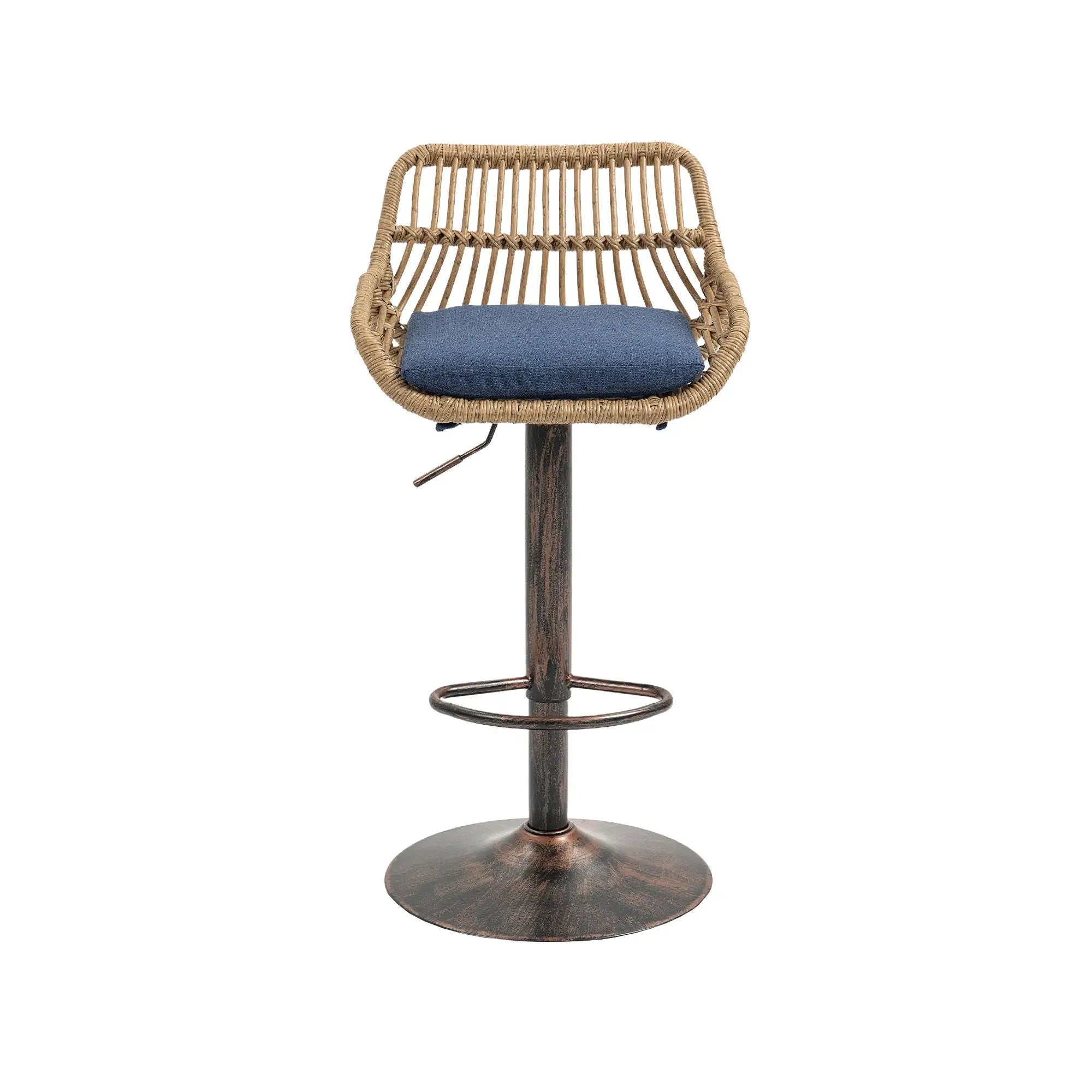 Modern Swivel Bar Stools Adjustable Counter Chairs With Footrest (Set of 2) by HouseOfZazla