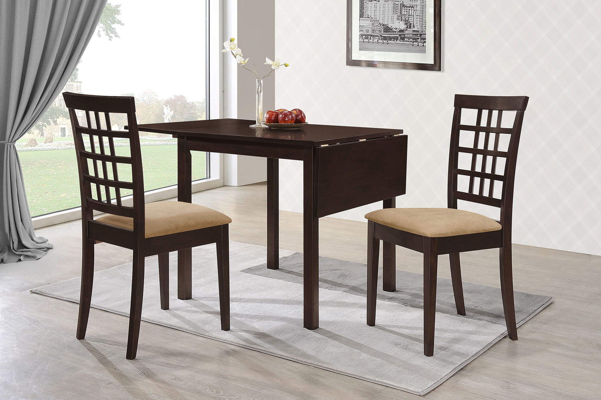 Kelso Rectangular 52-inch Extension Dining Table Cappuccino by Unique Piece Furniture