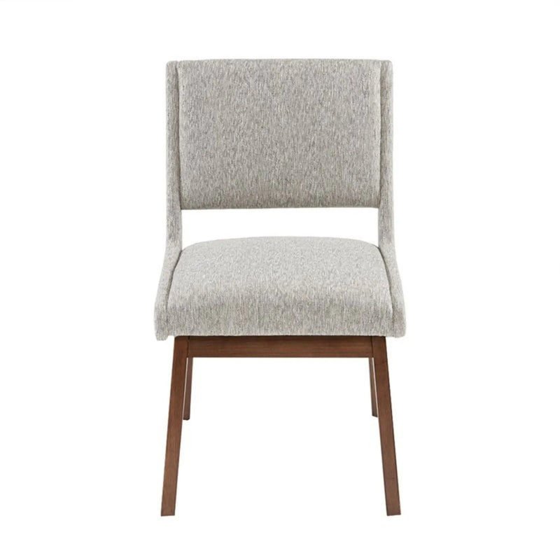 Boomerang - Dining Side Chair With Upholstered Cushions (Set of 2) - Light Gray by HouseOfZazla