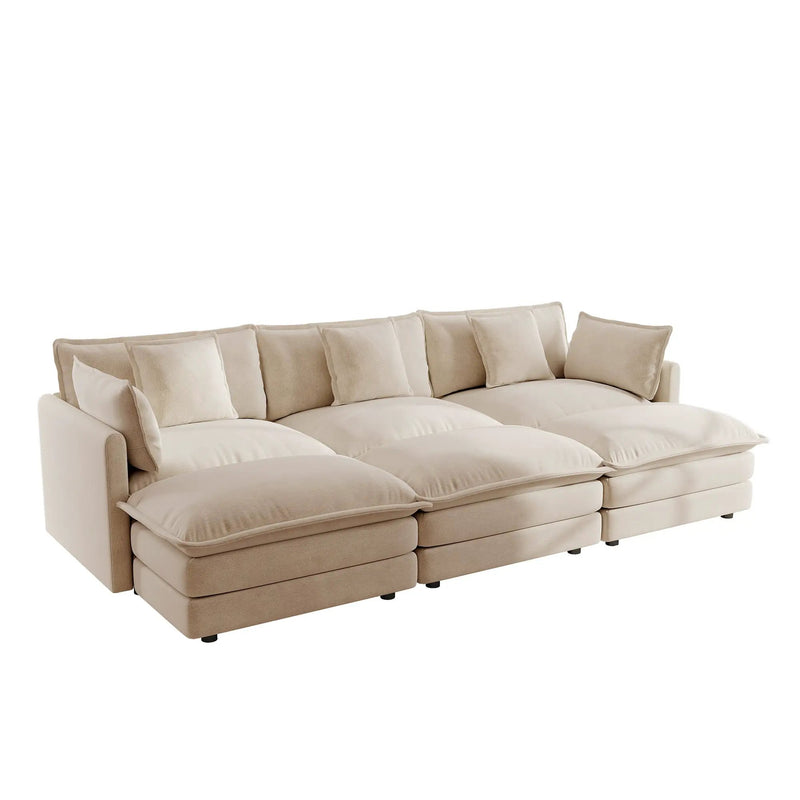 Comfortable Deep Seat Reversible Modular 3 Seater Sectional Sofa by HouseOfZazla