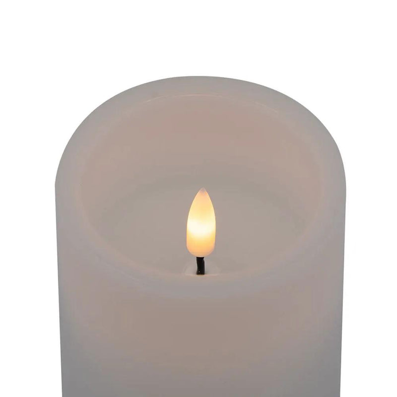 LED Candles With Remote Timer (Set of 3) - White by Unique Piece Furniture