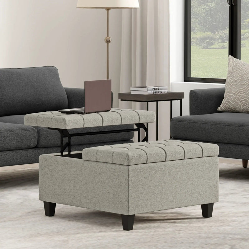 Harrison - Upholstered Coffee Table Storage Ottoman by HouseOfZazla