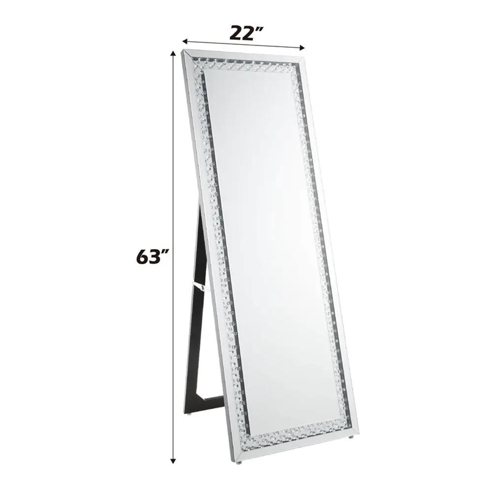 Nysa - Floor Mirror - Mirrored & Faux Crystals by Unique Piece Furniture