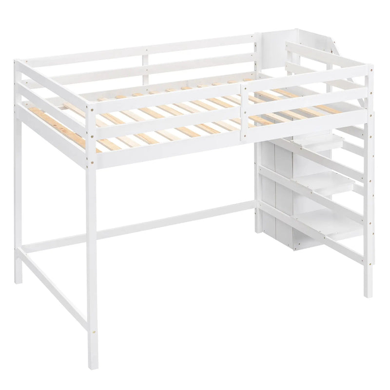 Loft Bed With Built In Storage Wardrobe And Staircase by Unique Piece Furniture