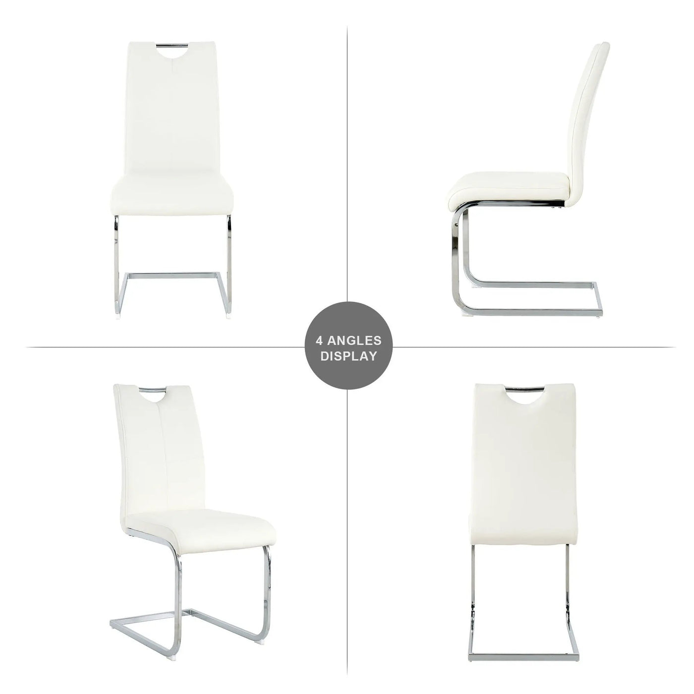 Modern Dining Chairs With Padded Seat And Metal Legs by HouseOfZazla