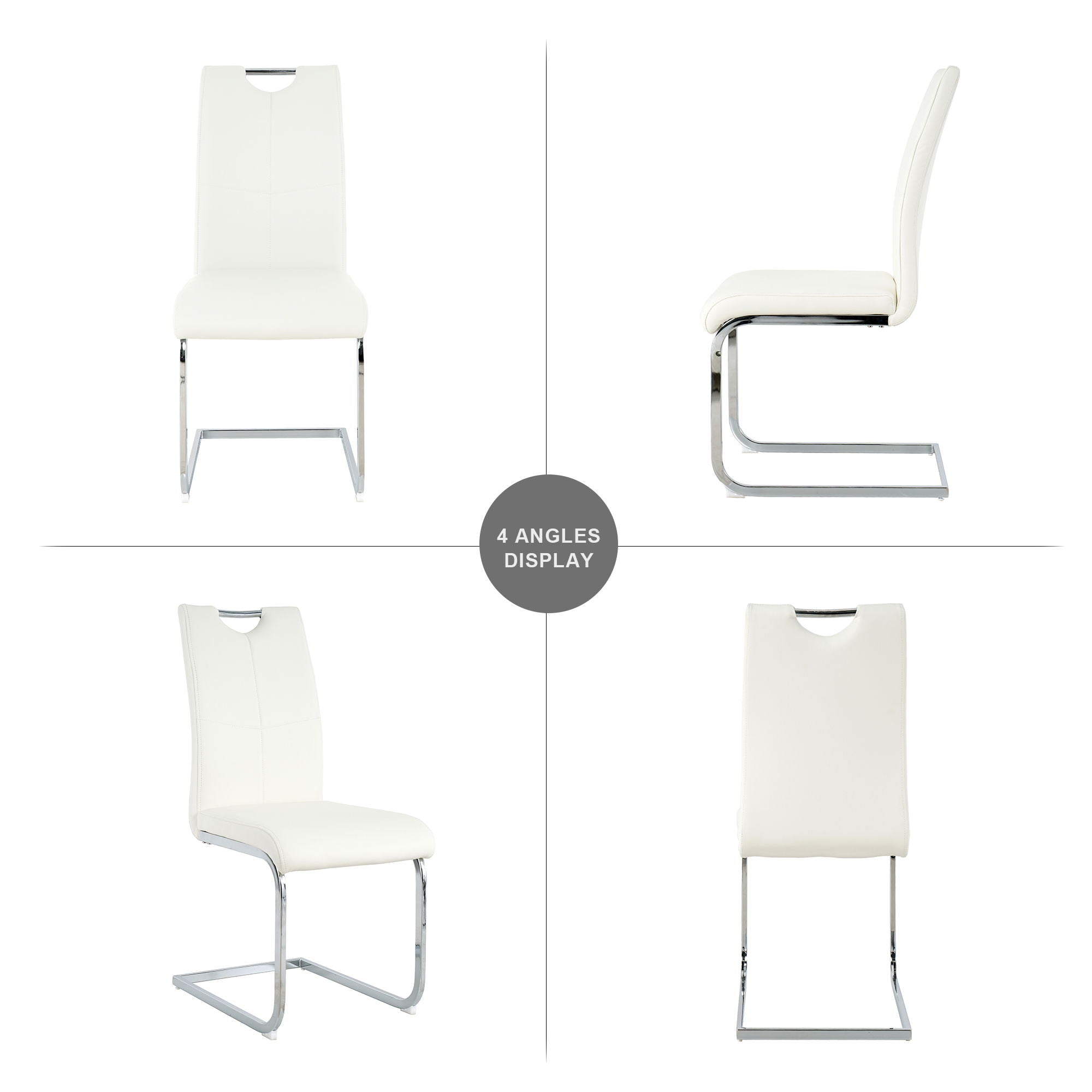 Modern Dining Chairs With Padded Seat And Metal Legs by HouseOfZazla