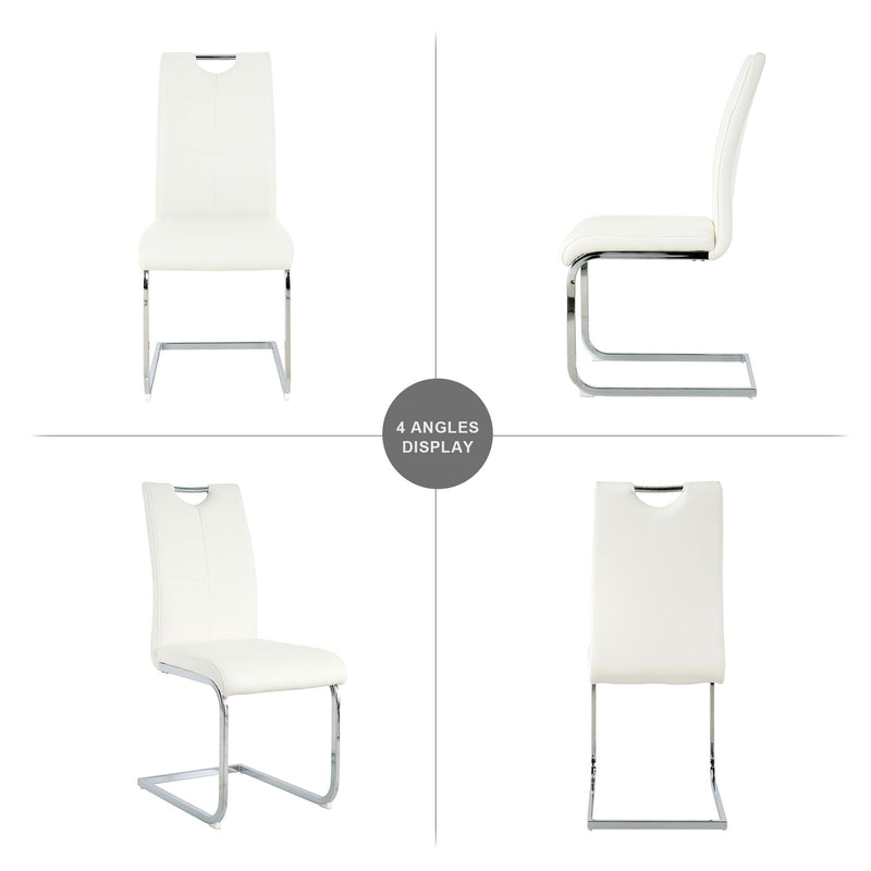 Modern Dining Chairs With Padded Seat And Metal Legs by HouseOfZazla