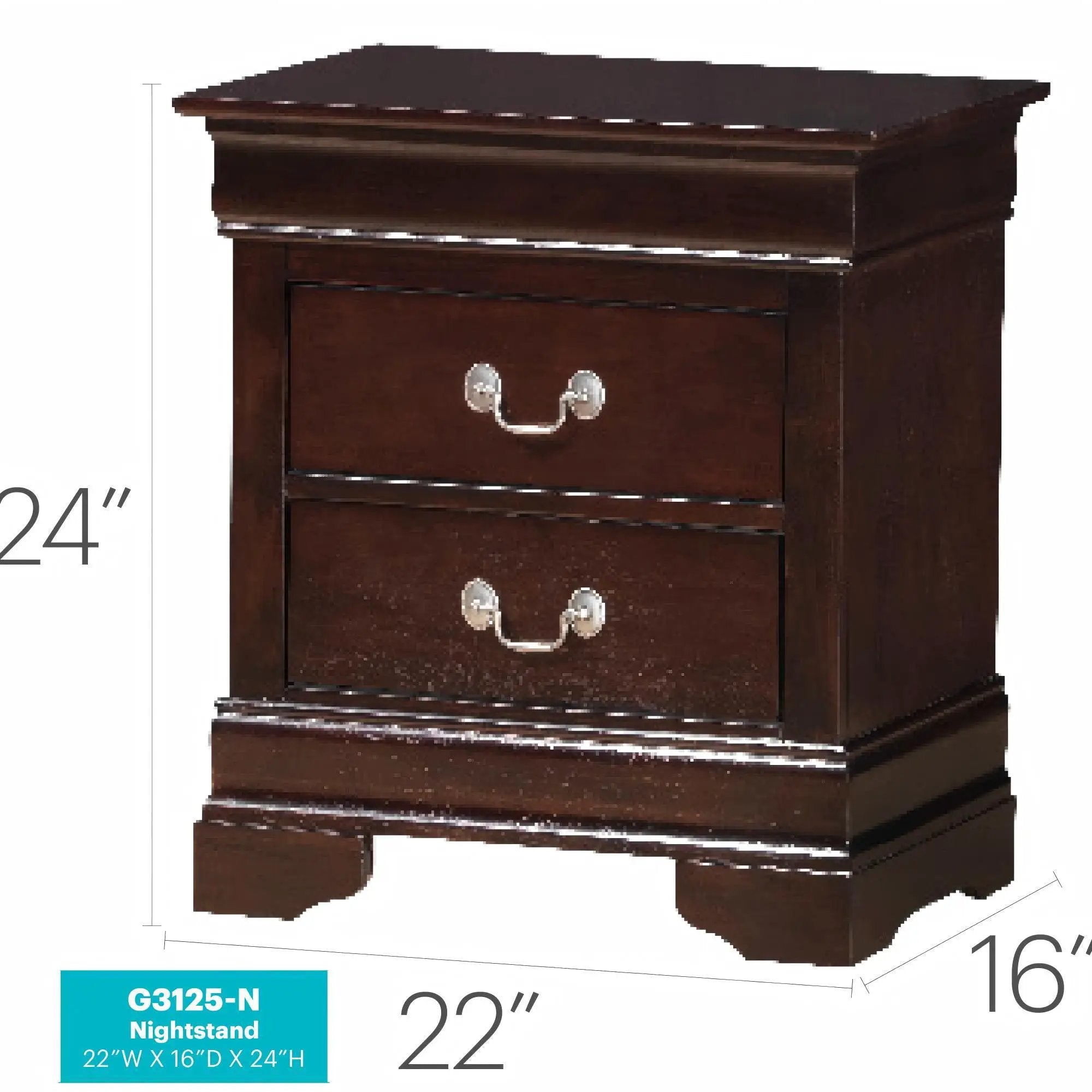 Louis Phillipe - Nightstand - Wood by Unique Piece Furniture